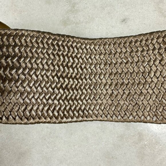 Wide Stretchable Elastic Waist Belt With Metal Double Gold Bucket - Picture 12 of 13